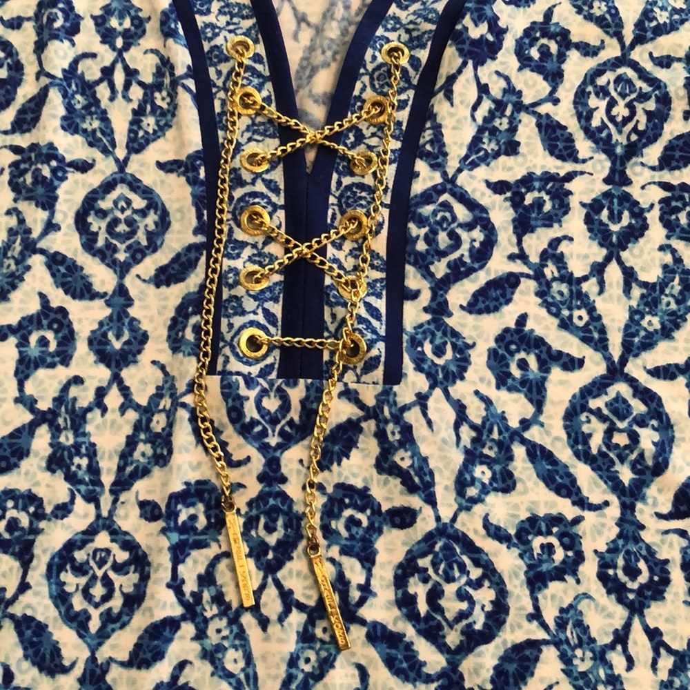 Michael Kors blue print dress. Size S.